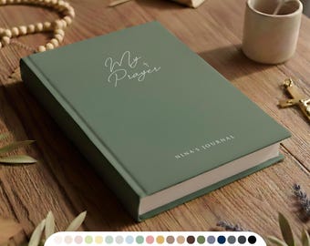 Prayer Journal – Personalized 6 Month Undated Bible Study Journal, Daily Devotional Journal, Christian Reflection Notebook. Gift for Mom