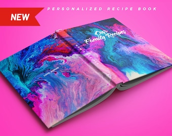 Personalized Recipe Book: Custom Family Cookbook, Gift for Mom