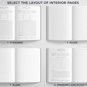 Personalized recipe book with measurement page. Write your own 228 recipes Custom gift for birthday, gift for mom and dad. Anniversary gift image 5