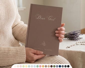 Personalized  Prayer Journal – 6 Month Daily Devotional Journal, Christian Reflection Notebook. Bible Study Gratitude Journal, Gift for Mom