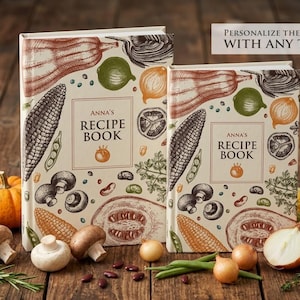 Personalized recipe book to write your own 228+ recipes! Custom gift for birthday, grandma gift, customized gift for mom, mother in law
