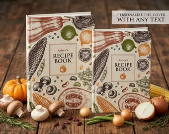 Personalized recipe book to write your own 228+ recipes! Custom gift for birthday, grandma gift, customized gift for mom, mother in law