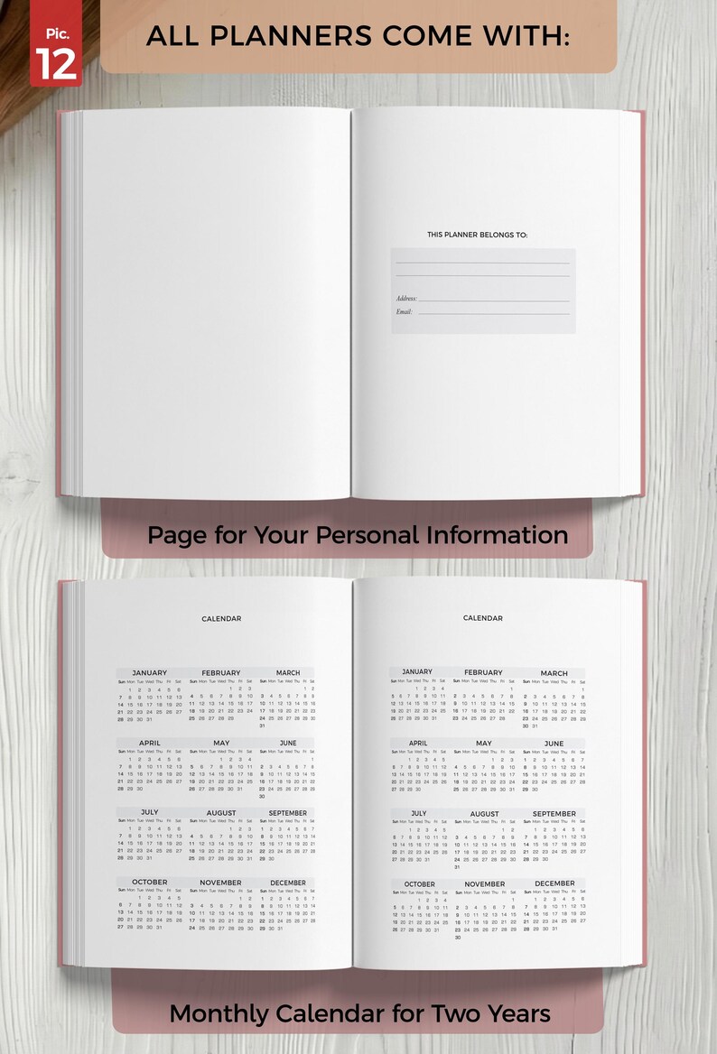 Personalized 2026-2027 Planner: Custom Agenda, Weekly Goals Journal imagen 12