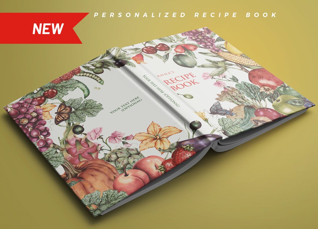 Recipe Book to Write in Your Own Recipes, Sprial Personal Blank Recipe Book,  15 Tabs for Family Cooking Lover, 120 Pages Recipe Organizer