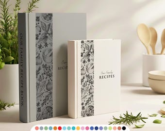 Personalized Recipe Book: Custom Recipe Journal - 400 Pages - US made High Quality Blank Cookbook