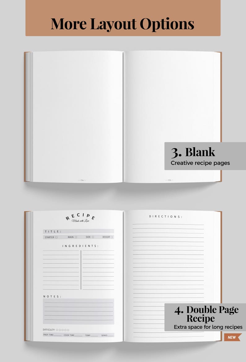 Personalized Recipe Journal: Family Recipe Book for 228+ recipes. Custom Blank Cookbook image 8
