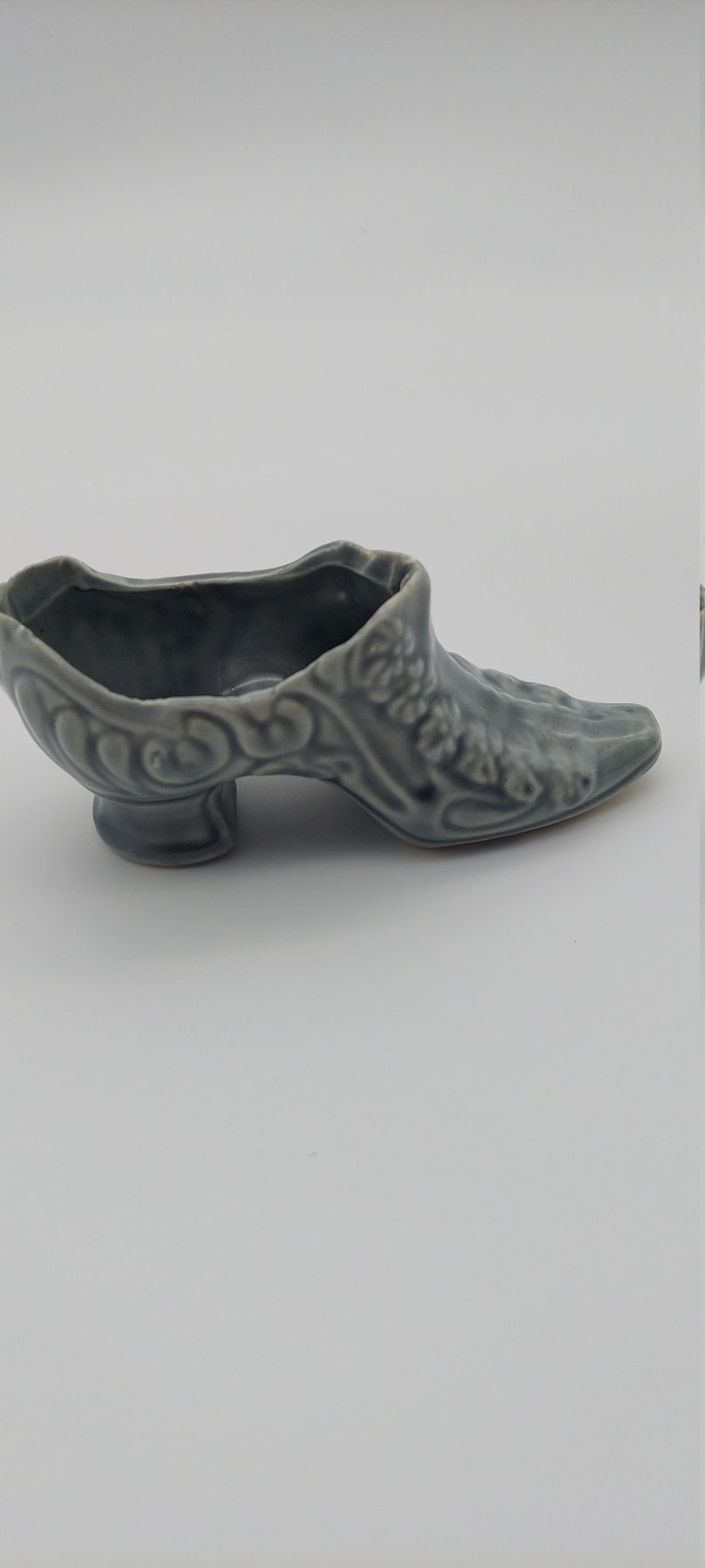 Planter Powder Room Accessory Small Vase Porcelain Shoe Figurine Shoe Collection Vinatge Ceramic Shoe Figurine