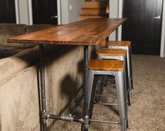 Live edge walnut handmade solid bar table - Artisan Born