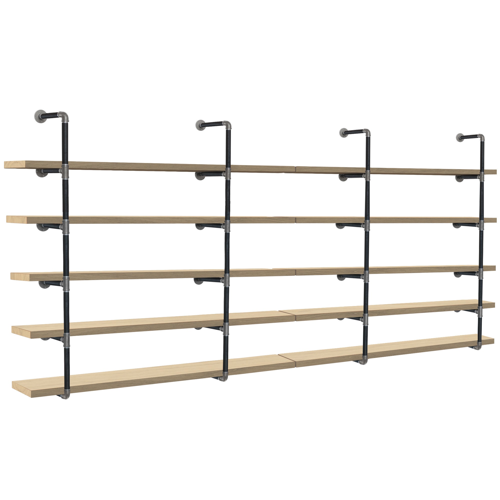 Industrial Hanging Pipe Fitting Shelf Tiered Shelf Etsy