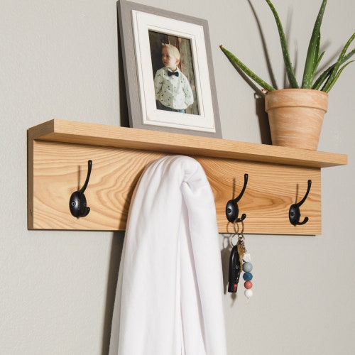 Modern Entryway Coat Rack Bedroom Wall Shelf Bathroom Shelf Etsy Canada