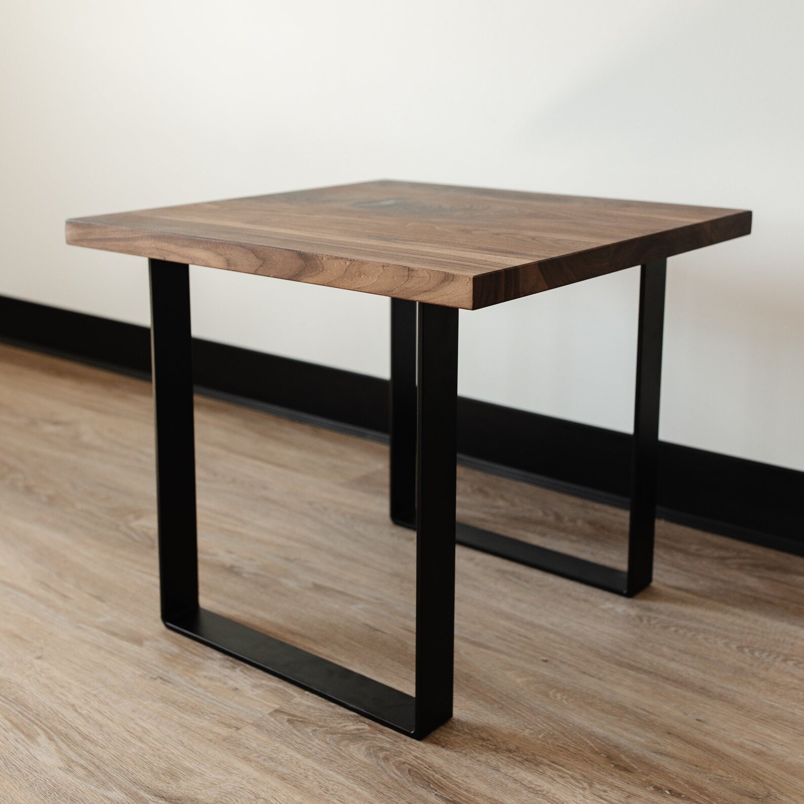 Black Walnut Ushaped End Table Coffee Table Walnut Wood Etsy