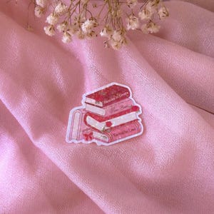 Tropes Book Stack Sticker | Enemies to Lovers  Forbidden Love Sticker | Holographic Book Lover  Decal | Cozy Literary Gift for Readers |