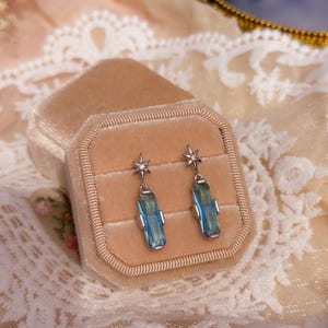 Starfall Drop Earrings | Celestial Blue Earrings | Star & Sky Fantasy Jewelry