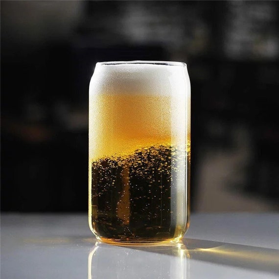 Can Shaped Pint Glass, Beer Can Shaped Glass Tumbler, Pint Glass