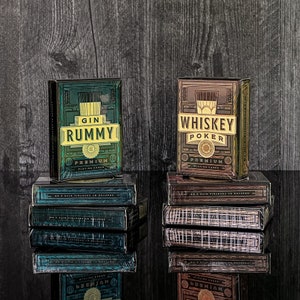 Cartes à jouer premium sur le thème du whisky, cartes à jouer sur le thème du gin, bas de Noël pour lui, cadeau pour amateur de gin, cadeau pour amateur de whisky
