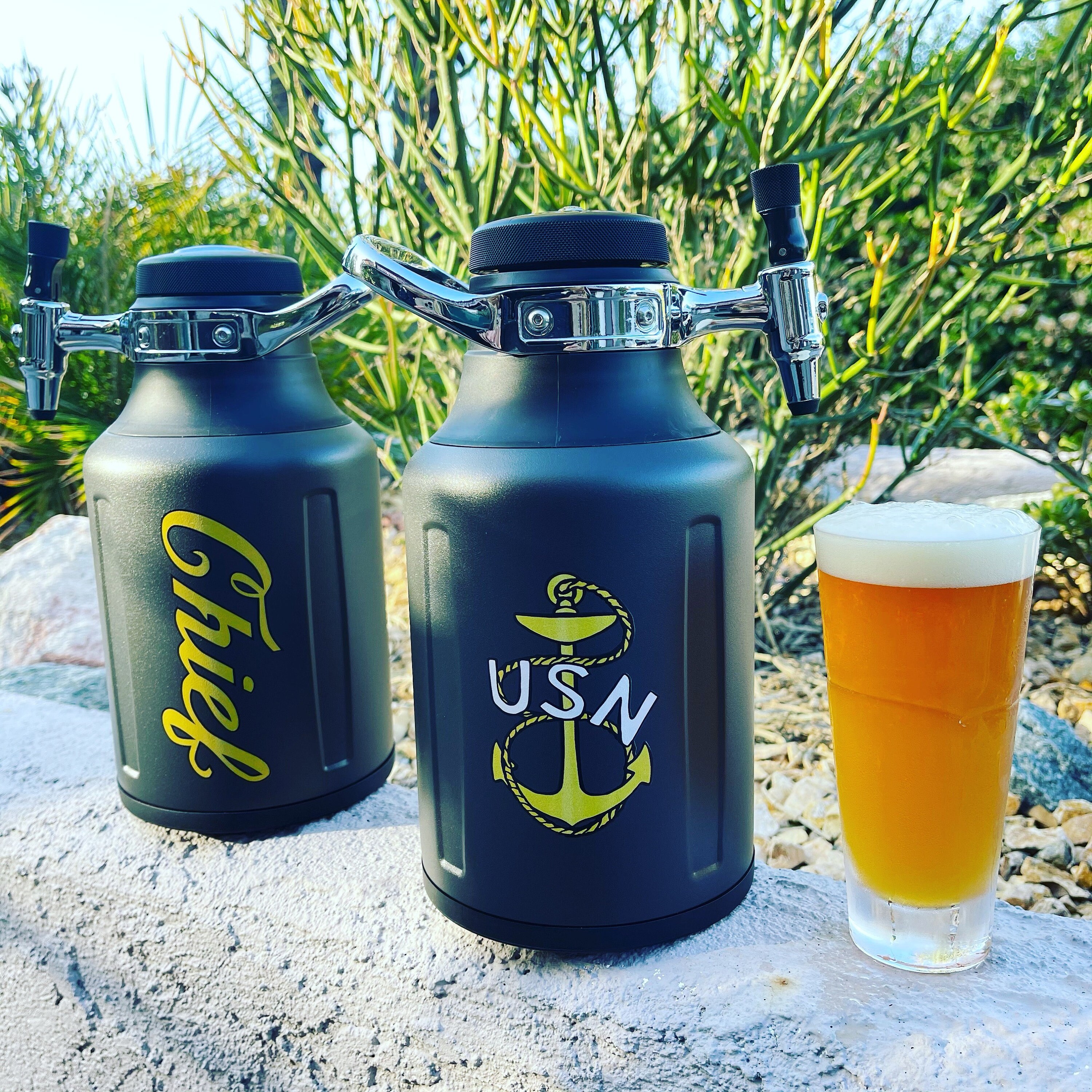 US Navy El Jefe Beer Growler 64 oz. Navy Chief USN Gift Etsy