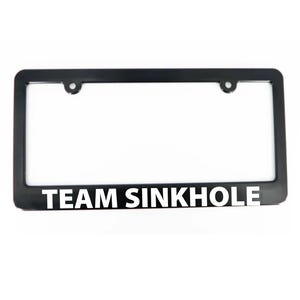 Team Sinkhole Rolig Registreringsskyltram, Svart Plast Bildekor