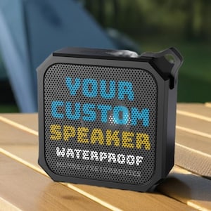Outdoor Speaker, Custom Blackwater Waterproof Bluetooth Speaker for Hiking, Camping, Gift for Nature Lovers, Portable Music Player, Sound