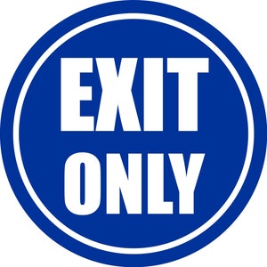 Pack - Floor Vinyl Decals Exit Only Stickers Commercial Business Signage Directional Signs Restaurants Company Stores