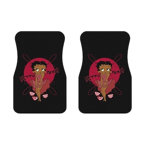 Set of 2 Betty Boop Car Floor Mats, Vehicle Accessories, Gifts for Her
