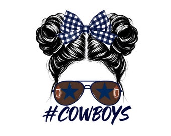 Digital Download Cowboys Girl Football Dallas Design PNG, JPG Clipart