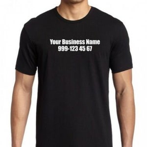 10 UNITS Custom Personalized T-Shirt Tee Business Unisex Promotional Apparel