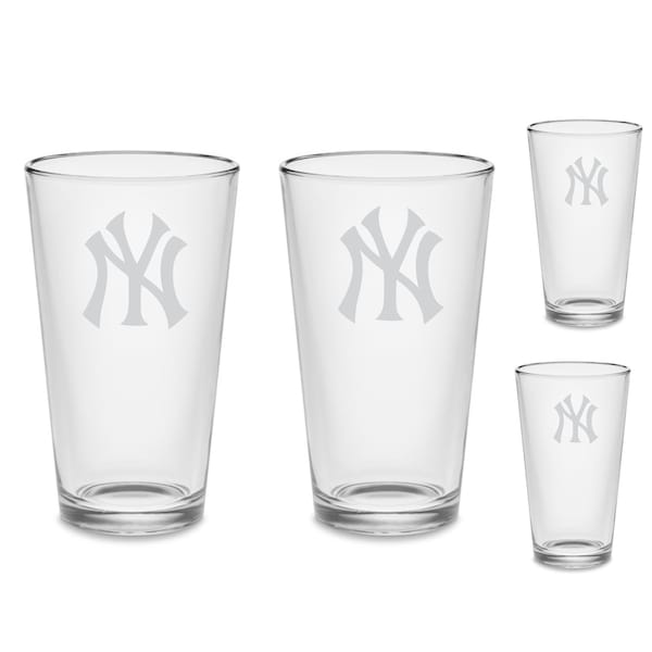 Yankees Beer Glass Etsy