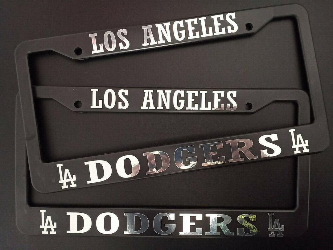 SET of 2 Los Angeles Dodgers Black Plastic or Aluminum 