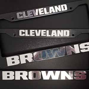 CONJUNTO de 2 - Cleveland Preto Plástico ou Alumínio Quadros de Matrícula Caminhão Carro Van Decoração Acessórios de Carro Novos Presentes Peças