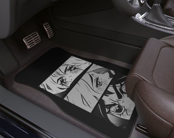 2 Units, Manga Car Floor Mats, Vehicle Accessories, Japanese Styler Rugs
