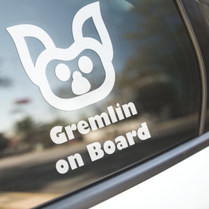 Gremlin On Board Baby Kid Cute Safety Decal Naklejka na okno samochodu ciężarowego Części samochodowe Wystrój pojazdu Odporny na warunki atmosferyczne na zewnątrz