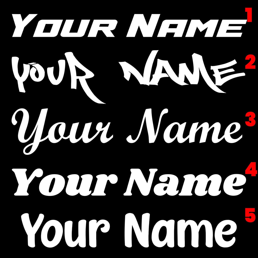 Personalized Custom Name Vinyl Window Lettering Decal Truck Car Window ...