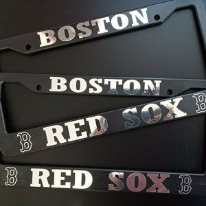 2 Units PAIR Boston Red Sox Black Plastic License Plate Frame Truck Car Van 2 Units PAIR Boston Red Sox Black Plastic License Plate Frame Truck Car Van