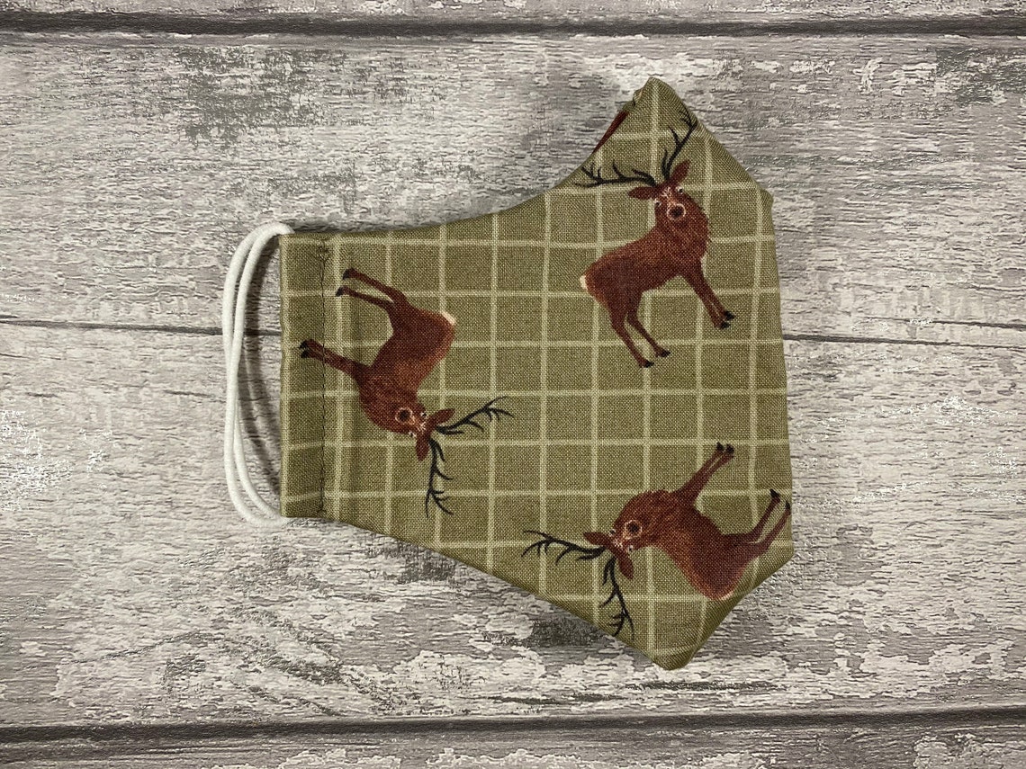 Mens Patterned Face Mask Uk 100 Cotton Double Layered Etsy