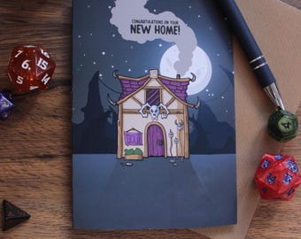Fantasy New Home Karte: Zauberhafte Hexen Karte