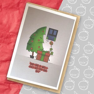 Weihnachtskarte 'Und deshalb habe ich nur ein Geschenk' Geschenk Flucht