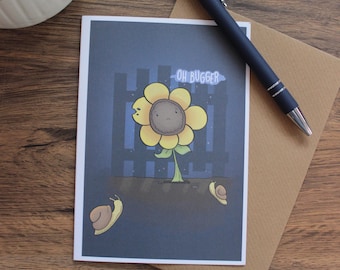 Lustige Garten Grußkarte | 'Ach du Scheisse!'