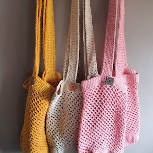 Crochet Market Bag /Cotton Grocery Bag / Reusable Shopper