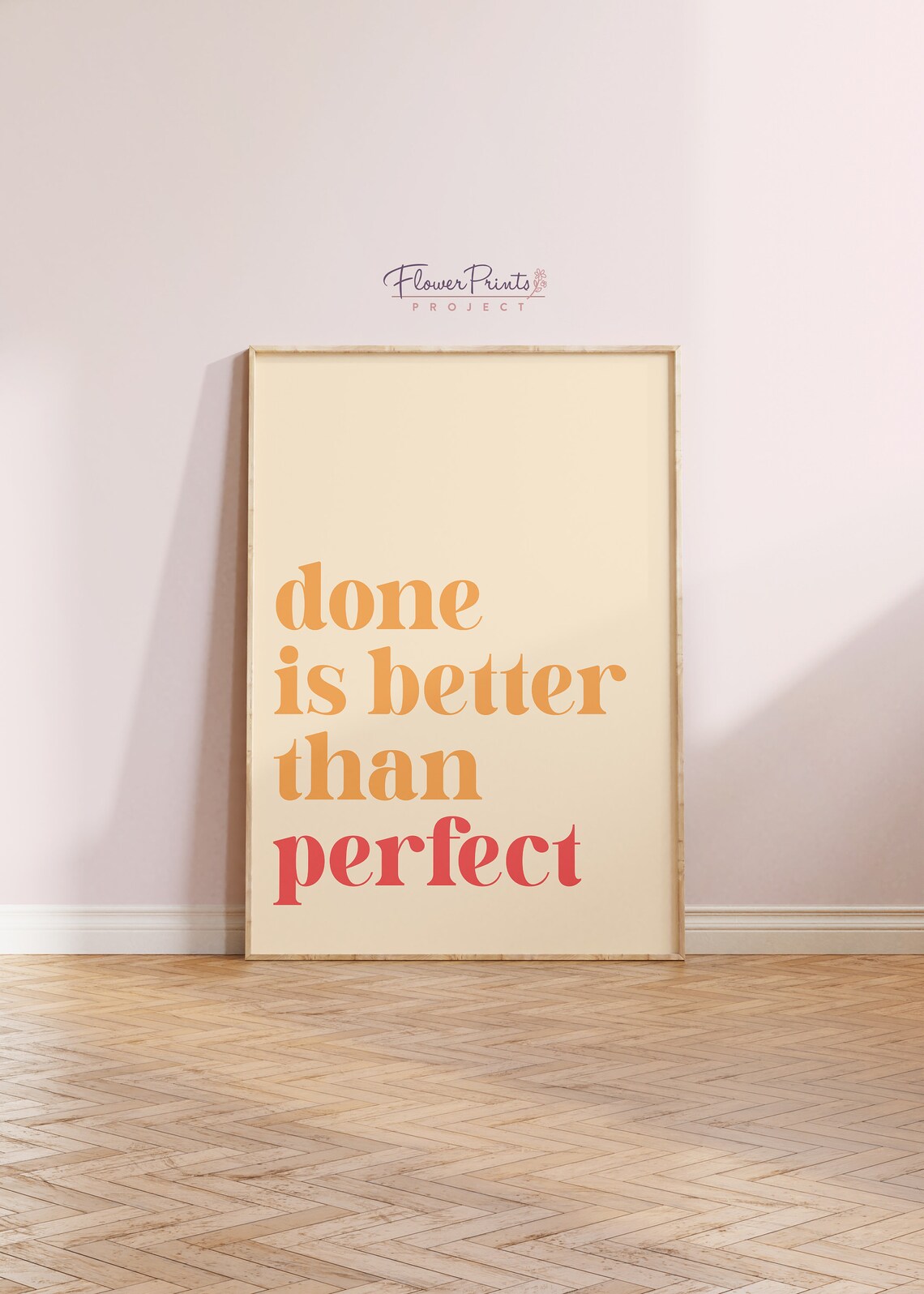 Done is Better Than Perfect Inspirational Wall Art for Women | Etsy