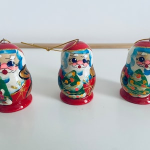 Christmas Tree Wooden Santa Decorations