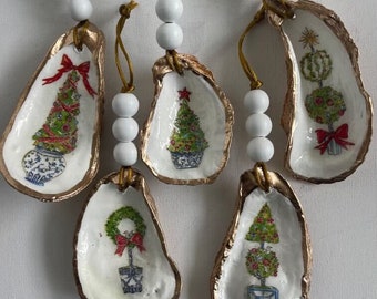 Topiary Oyster Ornament Set (5)