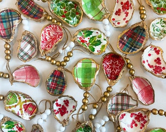 Oyster Ornaments | Shell Ornament | Christmas Holiday Gifts |