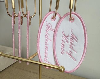Bag Tag Charms - Bridesmaid, MOH - Luggage Tag - Purse Charm - Custom Monogram - Embroidery