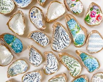 OYSTER Decoupage Trinket/Ring Dish