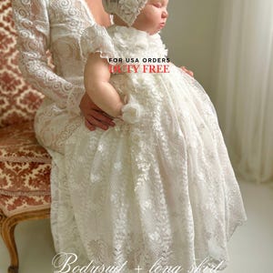 Christening dress, Tulle christening gown, christening gown, baptism dress, baptism gown, lace dress, christening shoes, taufkleid, babytauf