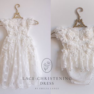 Christening dress, Tulle christening gown, christening gown, baptism dress, baptism gown, lace dress, christening shoes, taufkleid, babytauf
