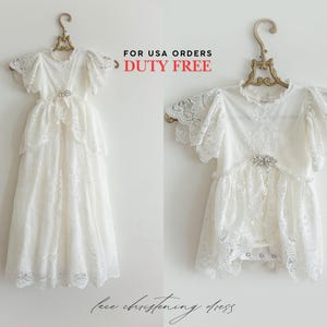 Christening tulle dress, christening lace gown, baptism dress, baptism gown, lace baby dress