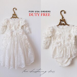 Christening dress, Tulle christening gown, christening gown, baptism dress, baptism gown, lace dress
