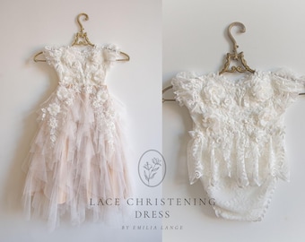 Christening dress, baptism dress, baptism gown, lace christening dress, christening gown, heirloom baptism dress, baptism outfit