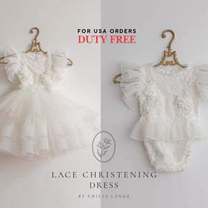 Christening dress, Tulle christening gown, christening gown, baptism dress, baptism gown, lace dress